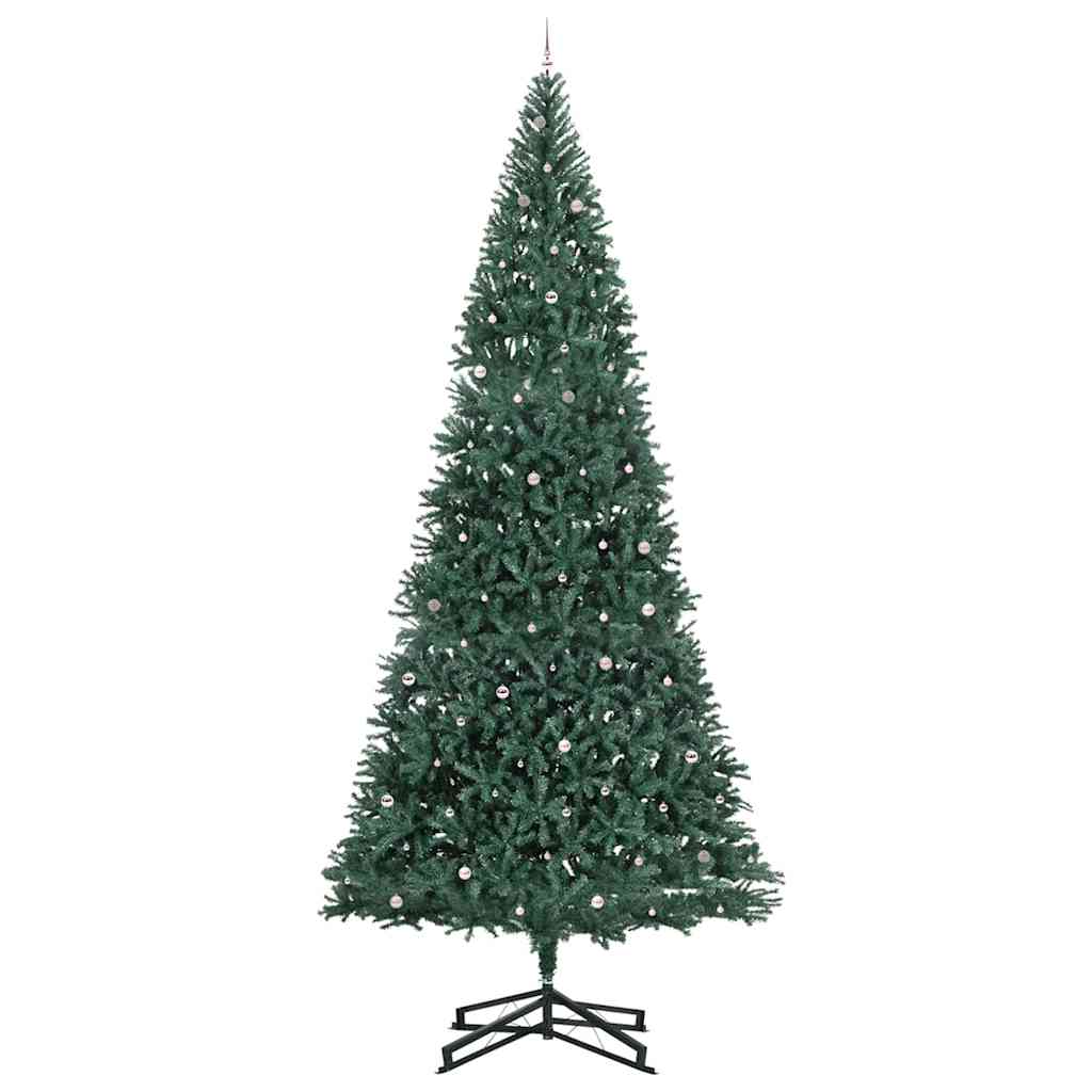 vidaXL Artificial Pre-lit Christmas Tree with Ball Set Green 500 cm