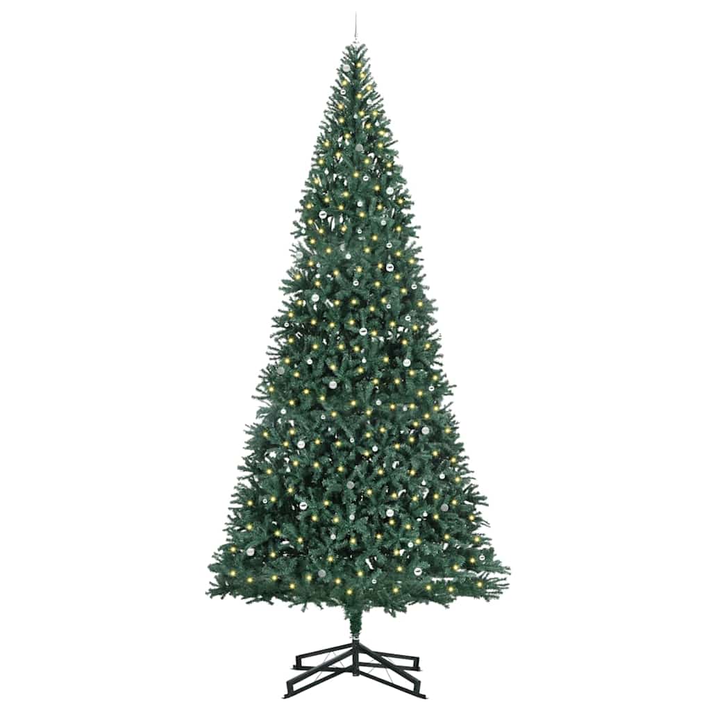 vidaXL Artificial Pre-lit Christmas Tree with Ball Set Green 500 cm