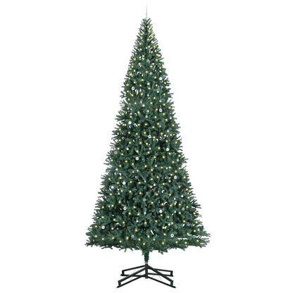 vidaXL Artificial Pre-lit Christmas Tree with Ball Set Green 500 cm