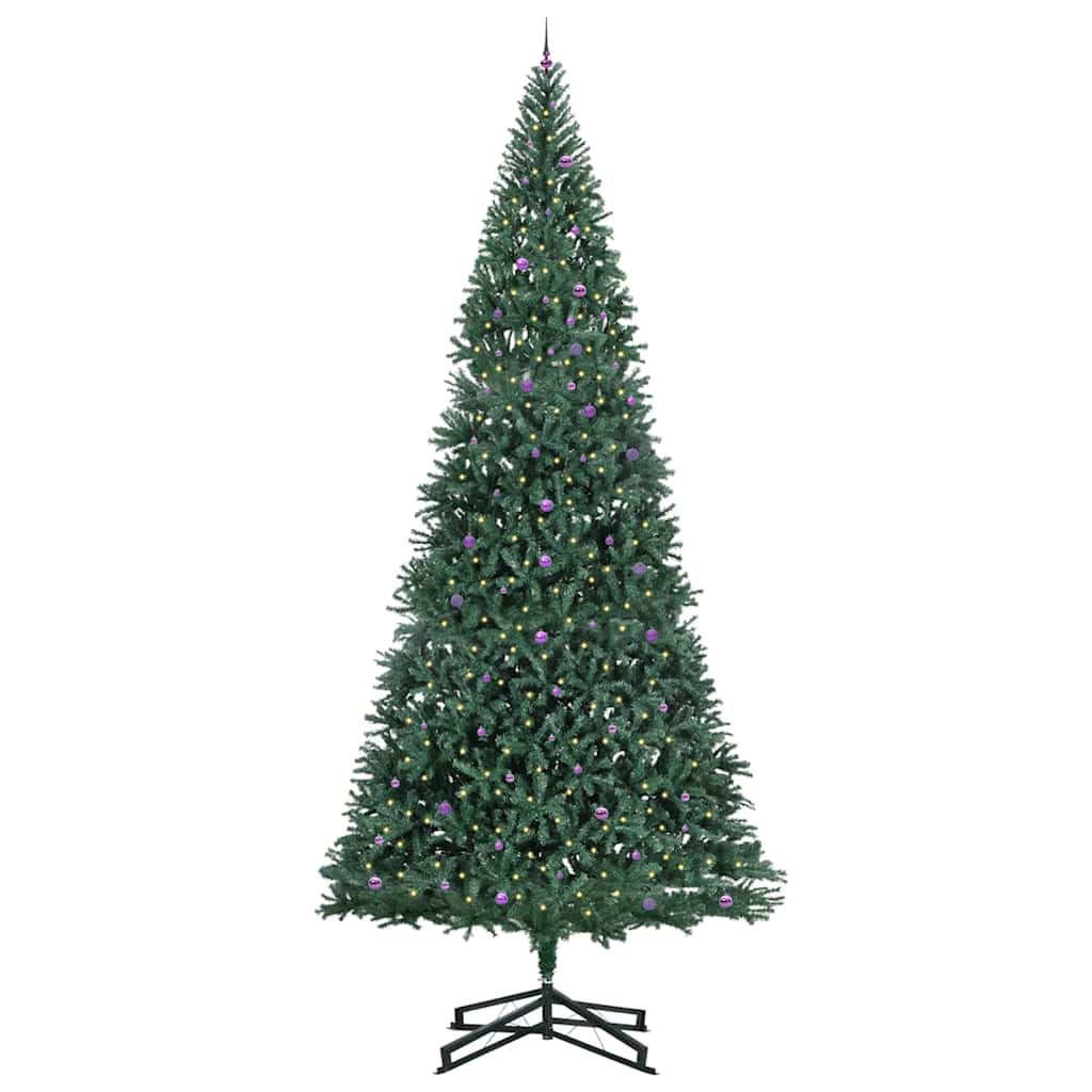 vidaXL Artificial Pre-lit Christmas Tree with Ball Set Green 500 cm