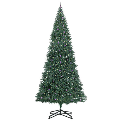 vidaXL Artificial Pre-lit Christmas Tree with Ball Set Green 500 cm
