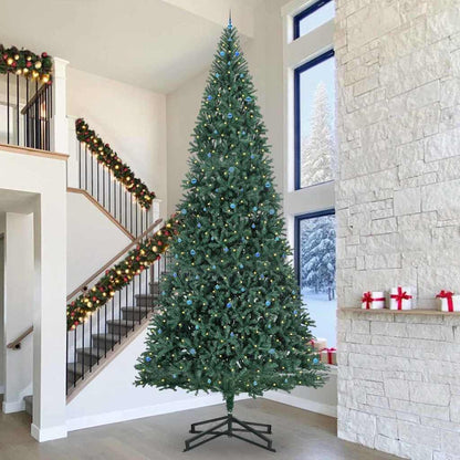 vidaXL Artificial Pre-lit Christmas Tree with Ball Set Green 500 cm