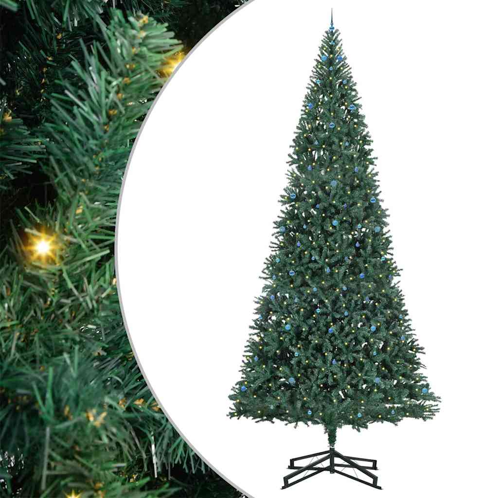 vidaXL Artificial Pre-lit Christmas Tree with Ball Set Green 500 cm