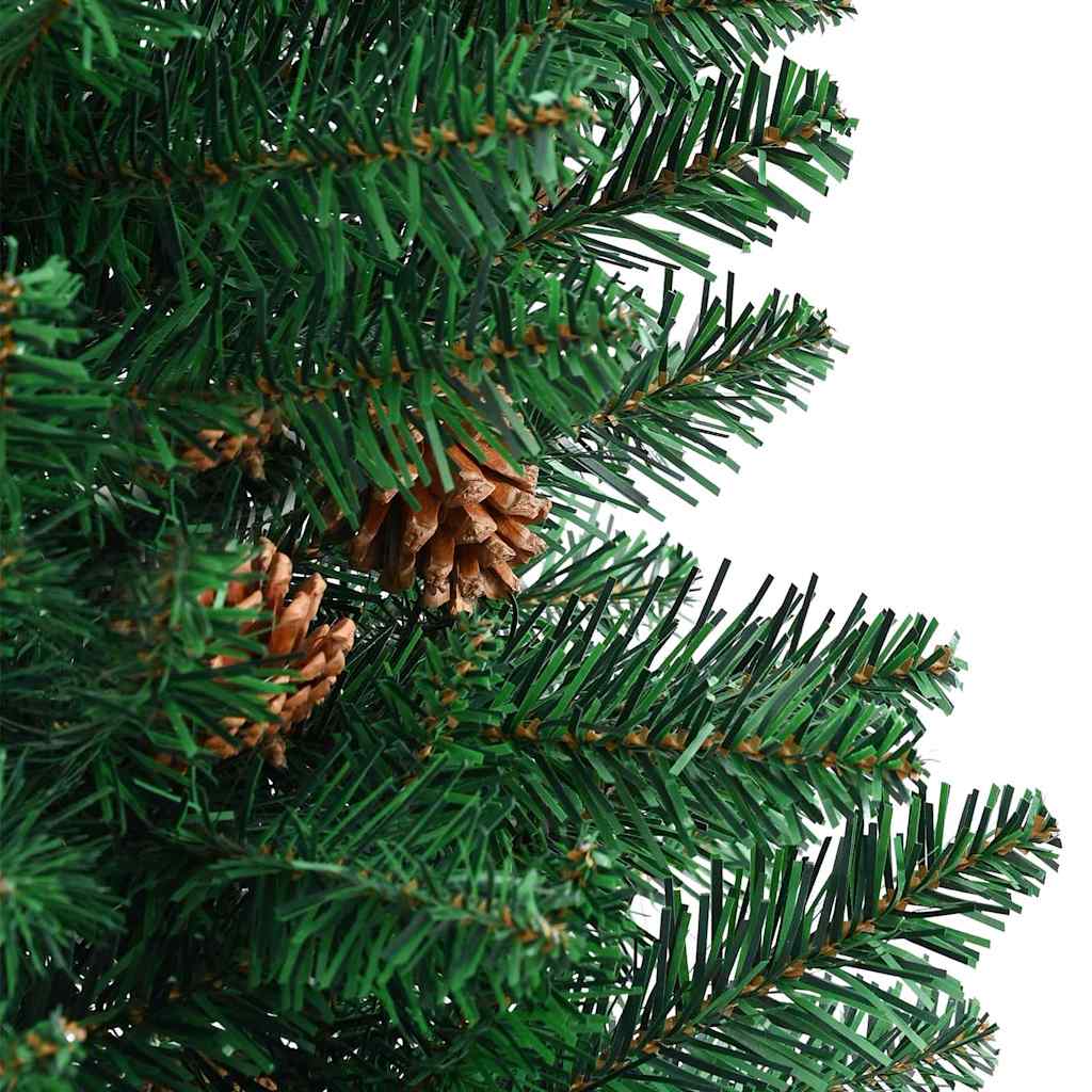 vidaXL Slim Christmas Tree Green 150 cm PVC and Solid Pine wood