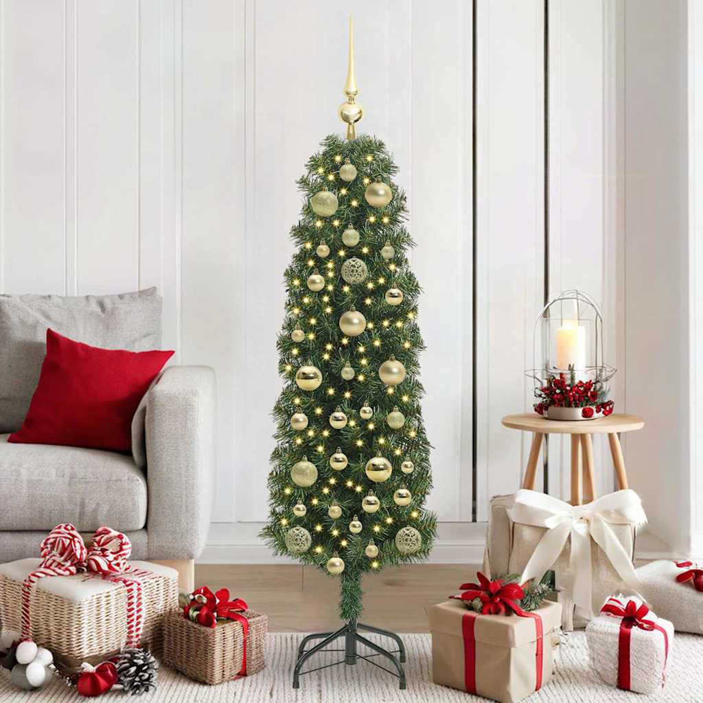 vidaXL Artificial Christmas Tree with 150 LEDs with Stand Green 150 cm
