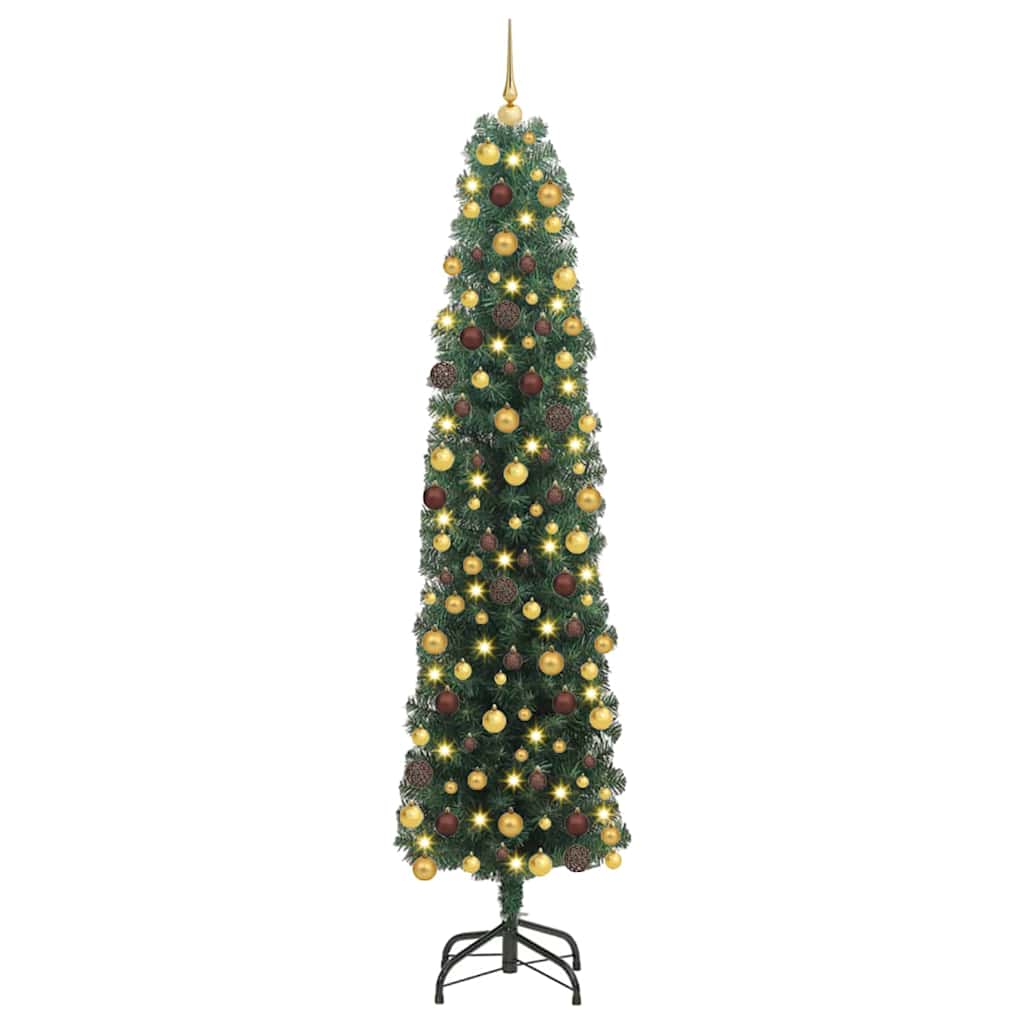 vidaXL Artificial Christmas Tree with 300 LEDs with Stand Green 180 cm