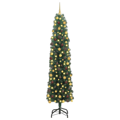 vidaXL Artificial Christmas Tree with 300 LEDs with Stand Green 180 cm