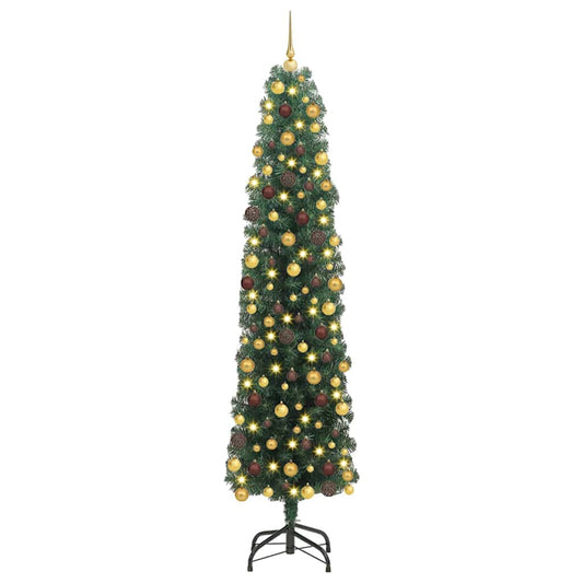 vidaXL Artificial Christmas Tree with 300 LEDs with Stand Green 180 cm