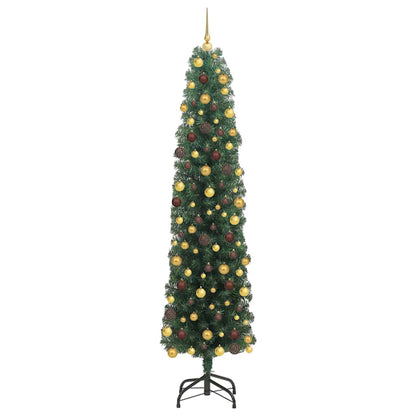 vidaXL Artificial Christmas Tree with 300 LEDs with Stand Green 180 cm