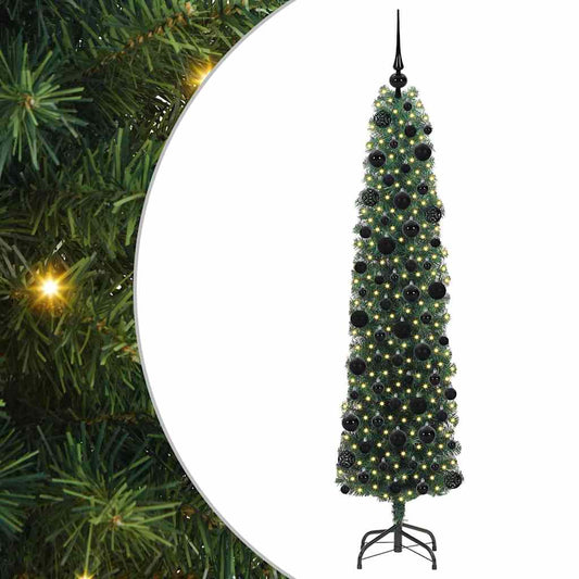 vidaXL Artificial Christmas Tree with 300 LEDs with Stand Green 180 cm