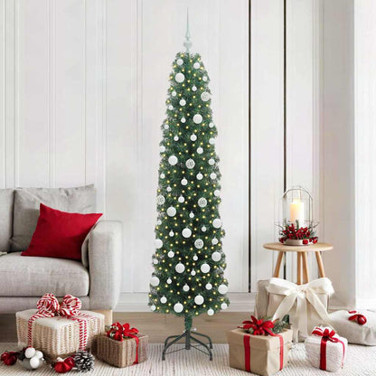vidaXL Artificial Christmas Tree with 300 LEDs with Stand Green 180 cm