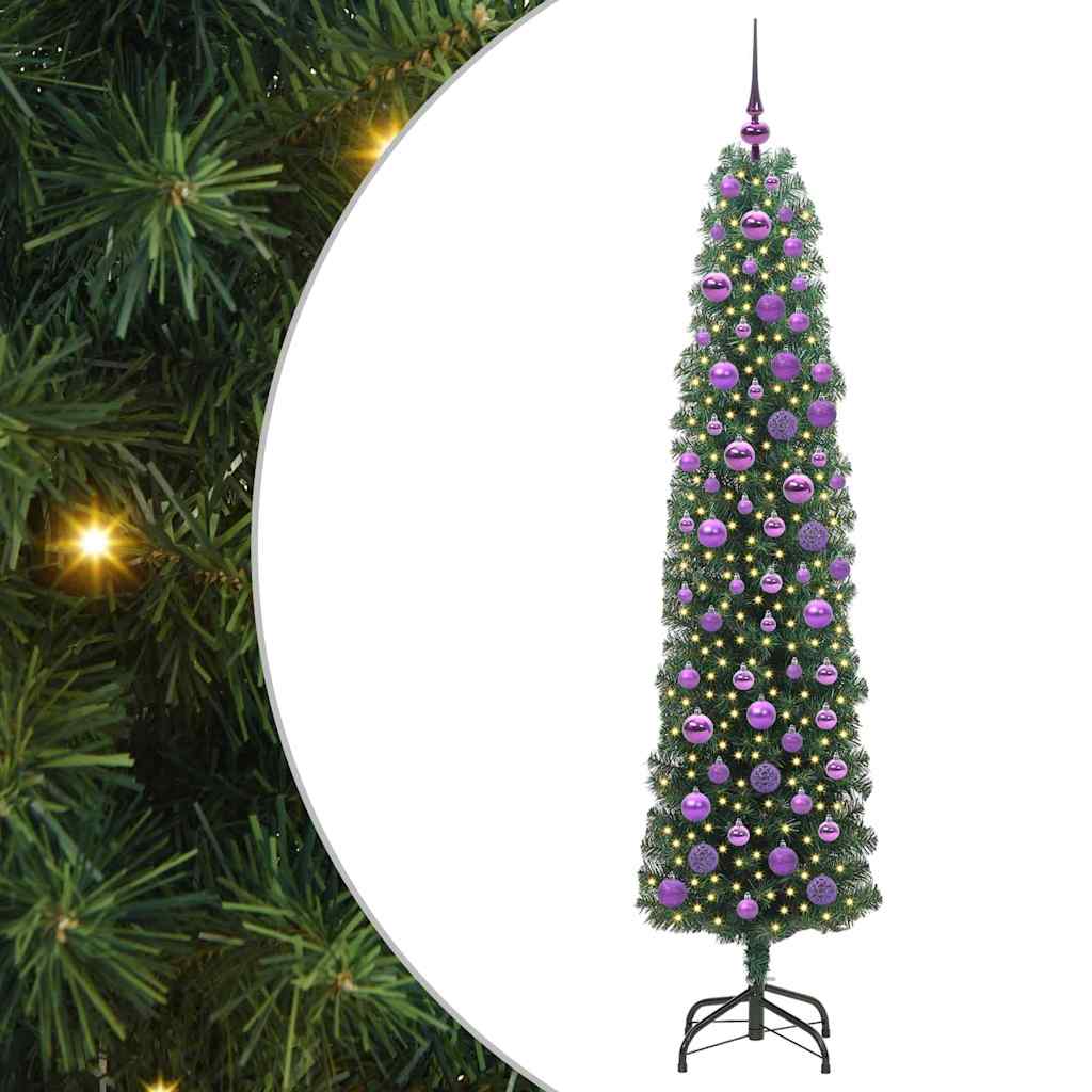 vidaXL Artificial Christmas Tree with 300 LEDs with Stand Green 180 cm