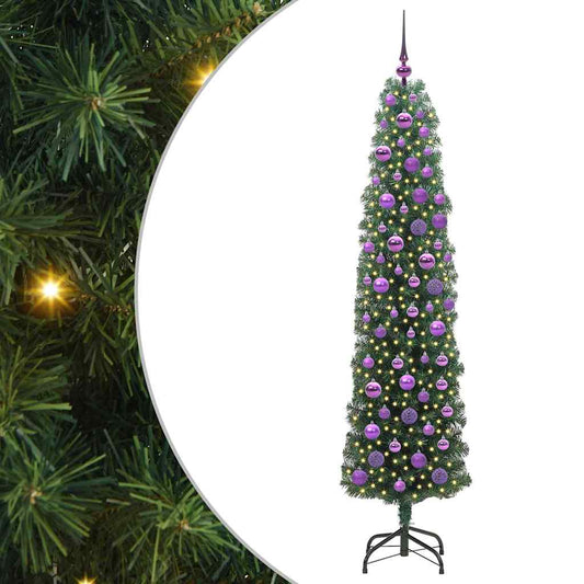 vidaXL Artificial Christmas Tree with 300 LEDs with Stand Green 180 cm