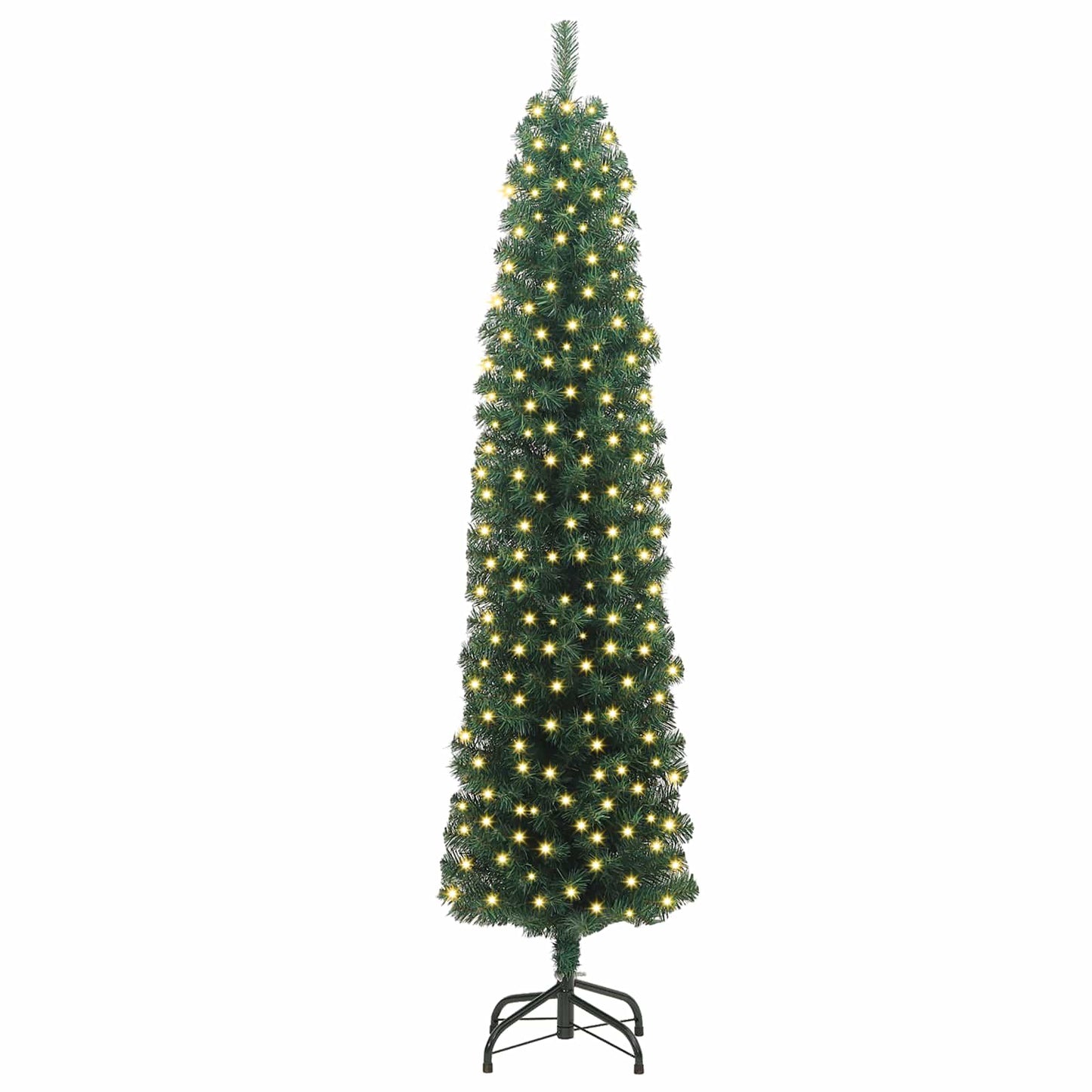 vidaXL Artificial Christmas Tree with 300 LEDs with Stand Green 210 cm