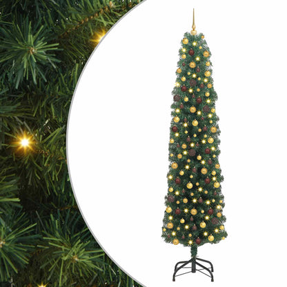 vidaXL Artificial Christmas Tree with 300 LEDs with Stand Green 210 cm