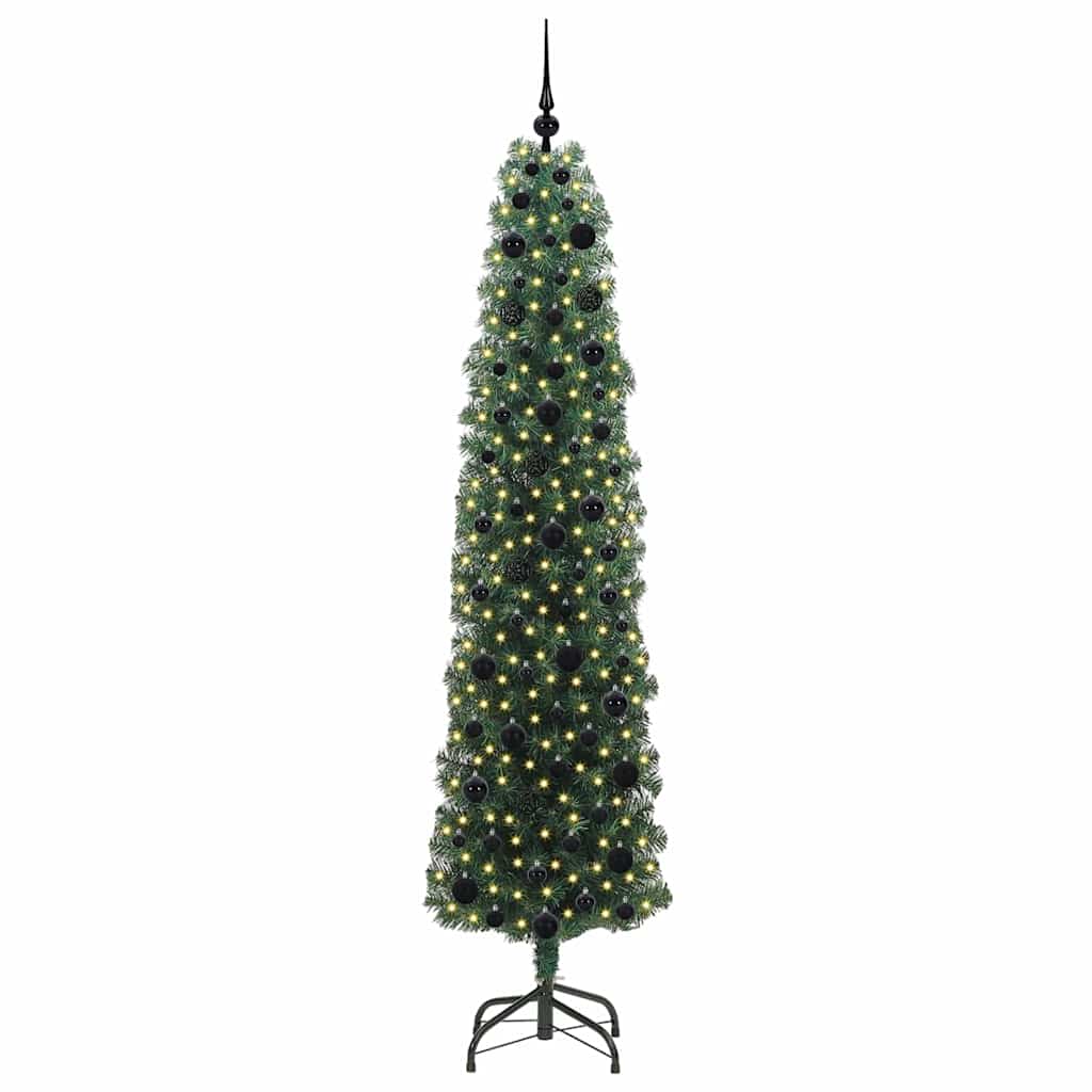 vidaXL Artificial Christmas Tree with 300 LEDs with Stand Green 210 cm