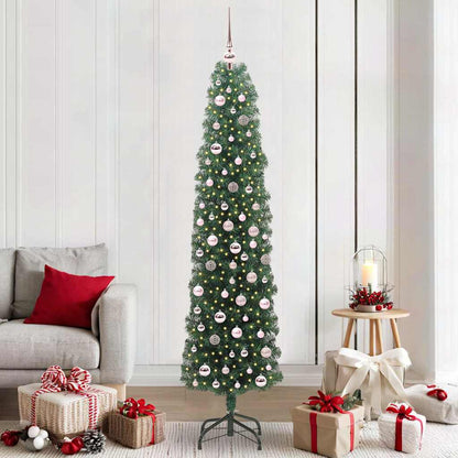 vidaXL Artificial Christmas Tree with 300 LEDs with Stand Green 210 cm