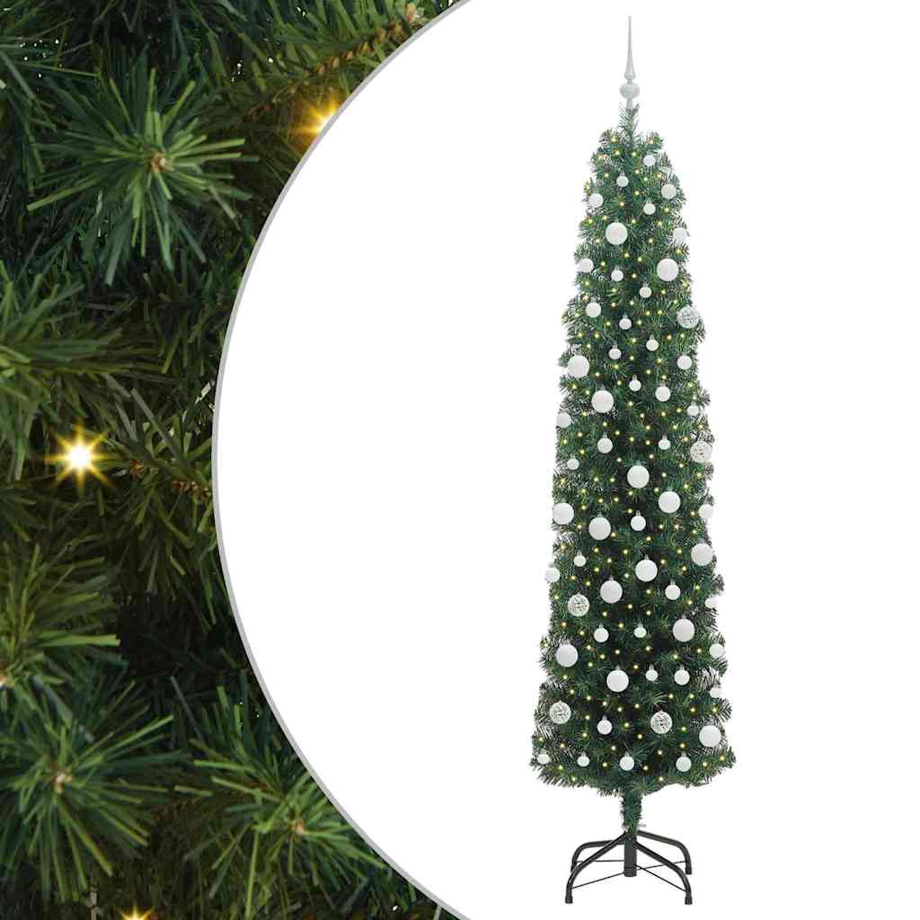 vidaXL Artificial Christmas Tree with 300 LEDs with Stand Green 210 cm