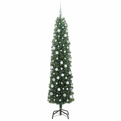 vidaXL Artificial Christmas Tree with 300 LEDs with Stand Green 210 cm