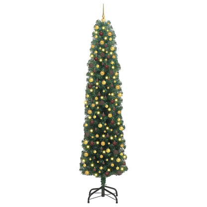vidaXL Artificial Christmas Tree with 300 LEDs with Stand Green 240 cm