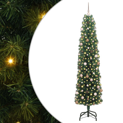 vidaXL Artificial Christmas Tree with 300 LEDs with Stand Green 240 cm