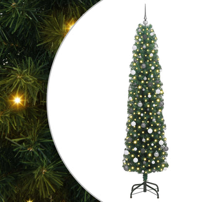 vidaXL Artificial Christmas Tree with 300 LEDs with Stand Green 240 cm
