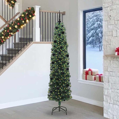 vidaXL Artificial Christmas Tree with 300 LEDs with Stand Green 240 cm