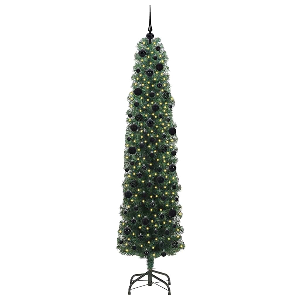 vidaXL Artificial Christmas Tree with 300 LEDs with Stand Green 240 cm