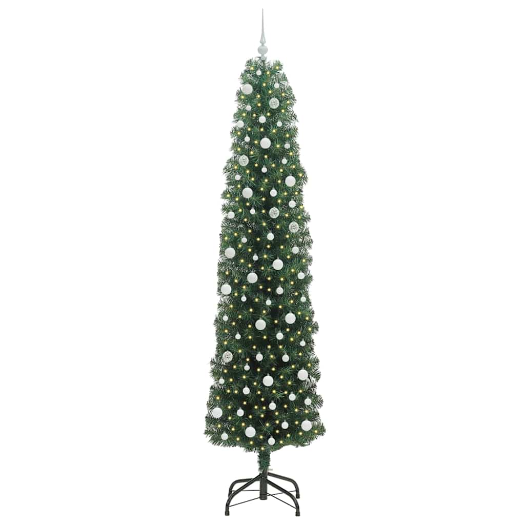 vidaXL Artificial Christmas Tree with 300 LEDs with Stand Green 240 cm