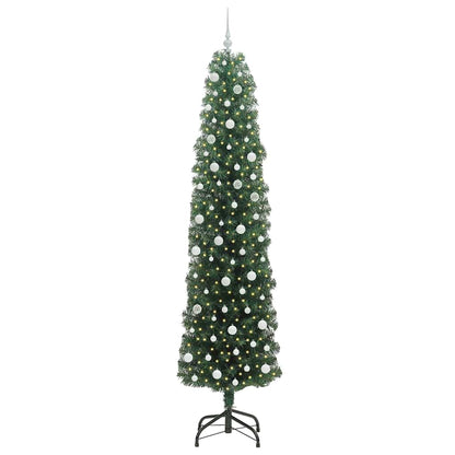 vidaXL Artificial Christmas Tree with 300 LEDs with Stand Green 240 cm