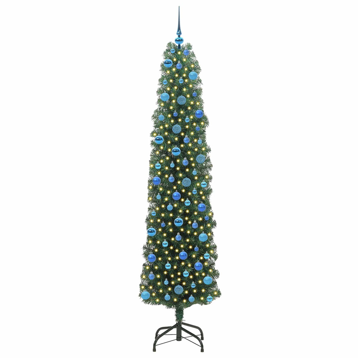 vidaXL Artificial Christmas Tree with 300 LEDs with Stand Green 240 cm