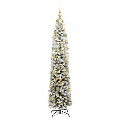 vidaXL Artificial Christmas Tree Green and White 180 cm