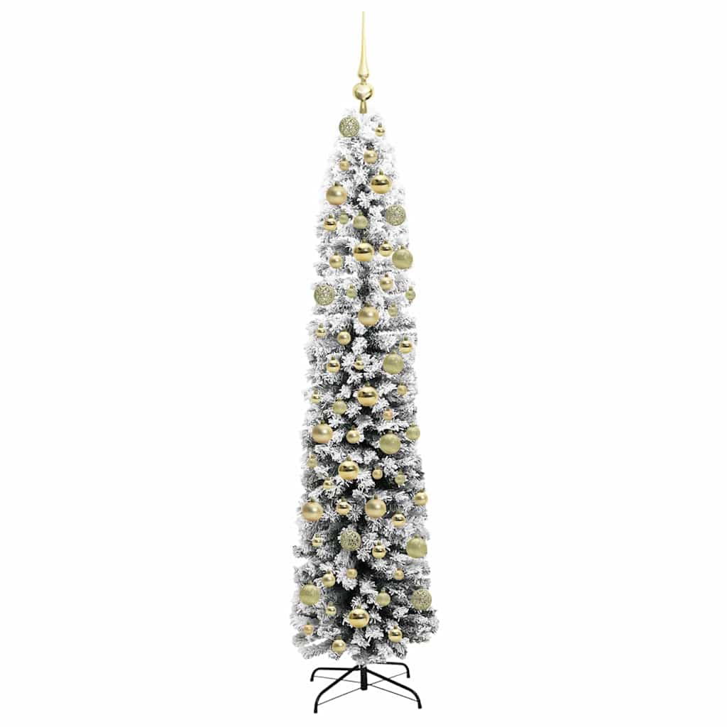 vidaXL Artificial Christmas Tree Green and White 180 cm