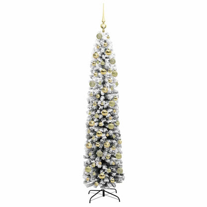 vidaXL Artificial Christmas Tree Green and White 180 cm