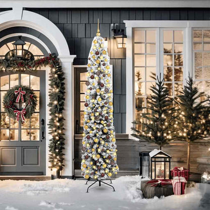 vidaXL Artificial Christmas Tree with 300 LEDs with Stand Green 210 cm