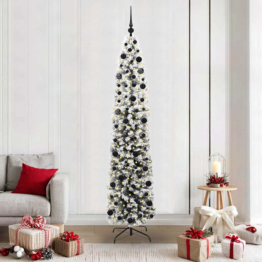 vidaXL Artificial Christmas Tree with 300 LEDs with Stand Green 210 cm