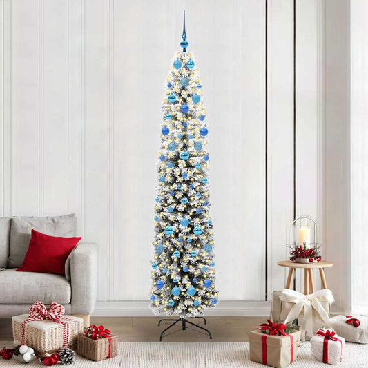 vidaXL Artificial Christmas Tree with 300 LEDs with Stand Green 210 cm