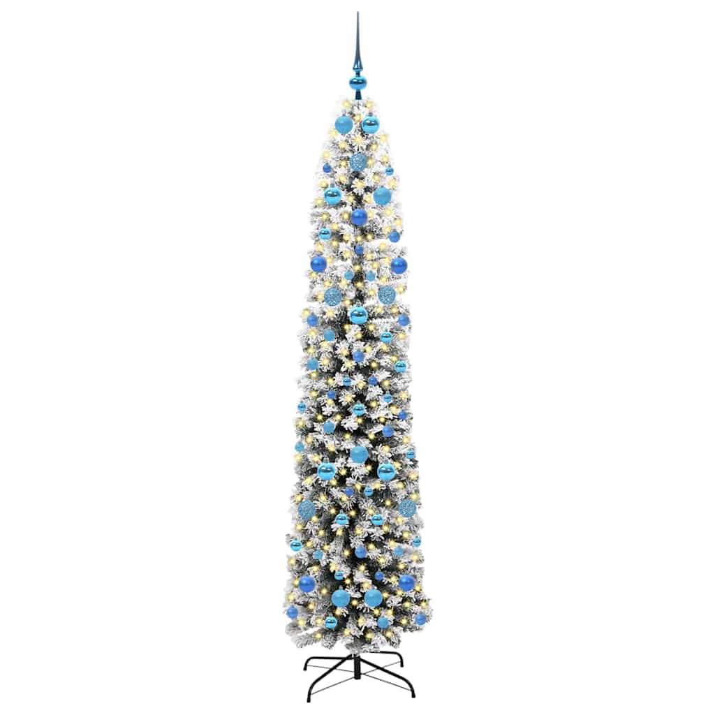 vidaXL Artificial Christmas Tree with 300 LEDs with Stand Green 210 cm