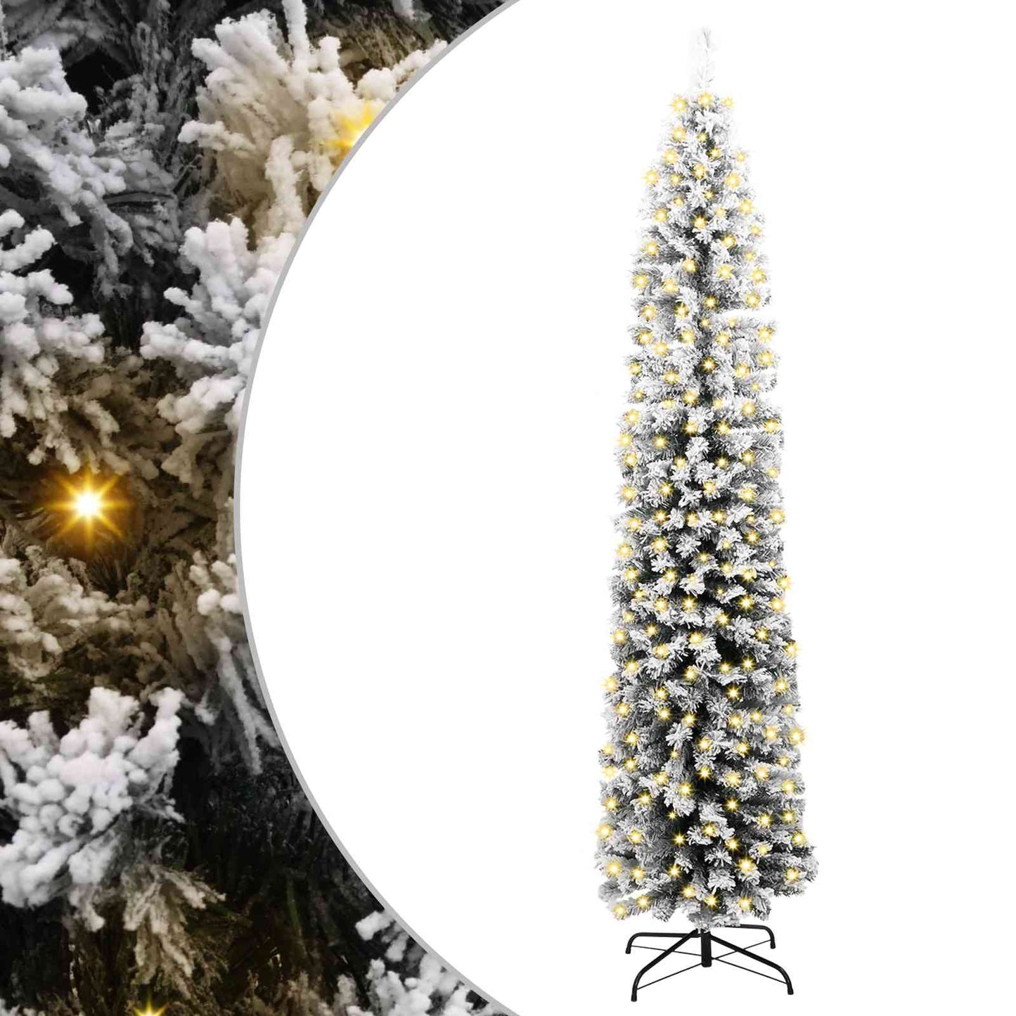 vidaXL Artificial Christmas Tree with 300 LEDs with Stand Green 240 cm