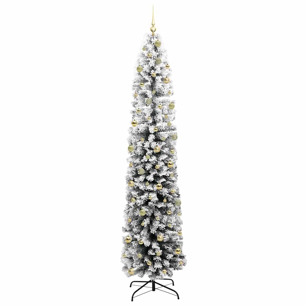 vidaXL Artificial Christmas Tree Green and White 240 cm