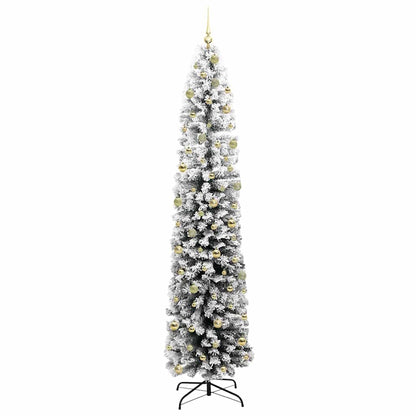 vidaXL Artificial Christmas Tree Green and White 240 cm