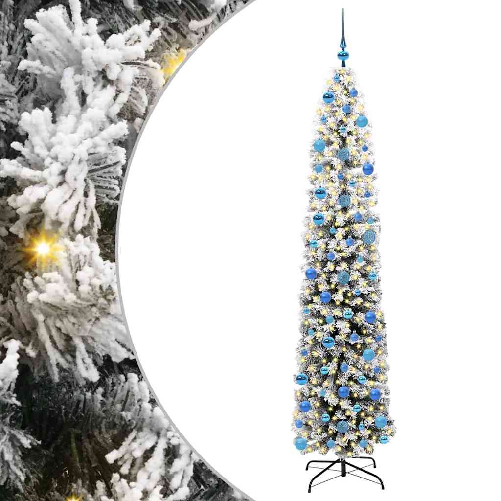 vidaXL Artificial Christmas Tree with 300 LEDs with Stand Green 240 cm