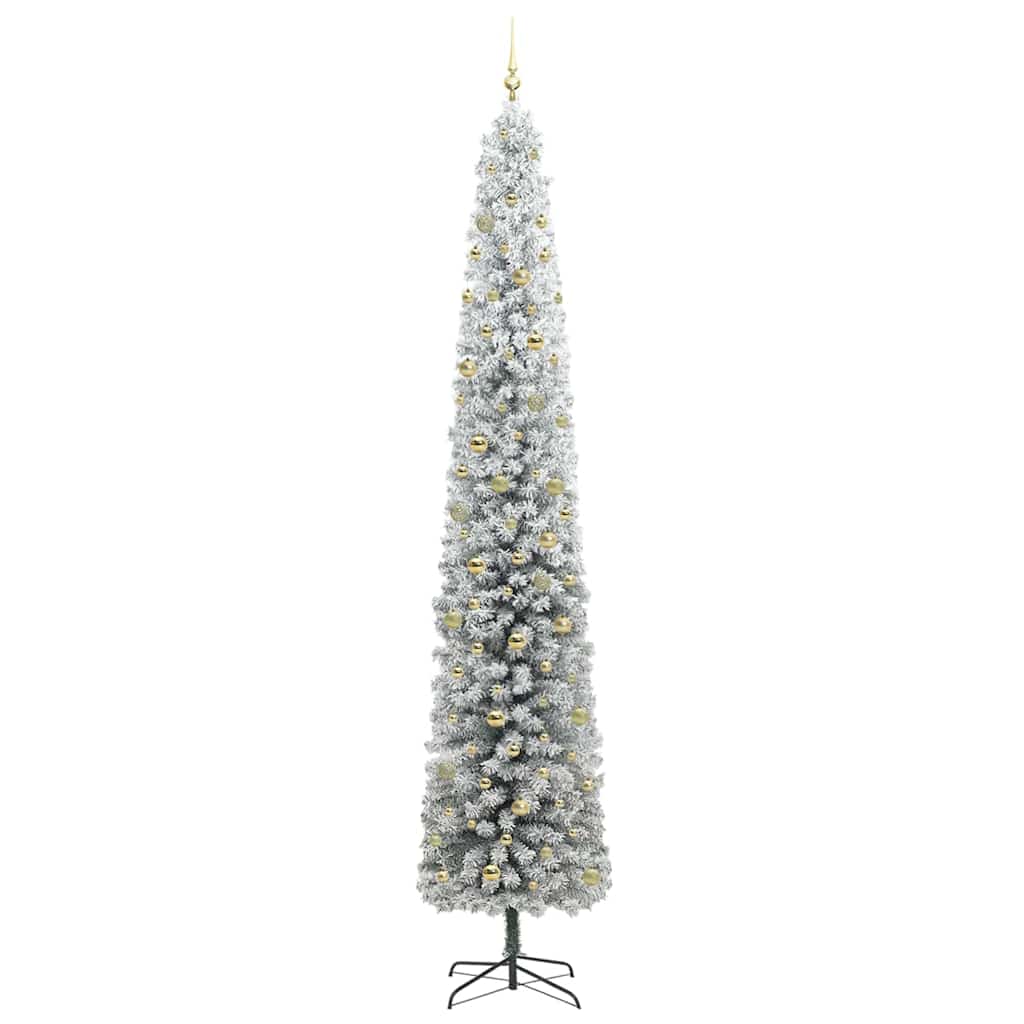 vidaXL Artificial Christmas Tree Green and White 300 cm