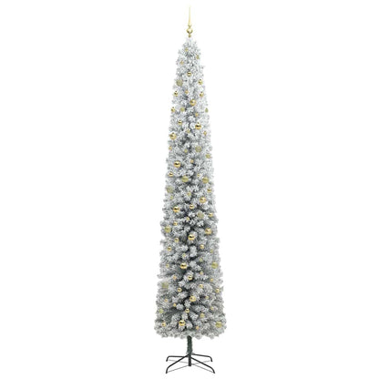 vidaXL Artificial Christmas Tree Green and White 300 cm