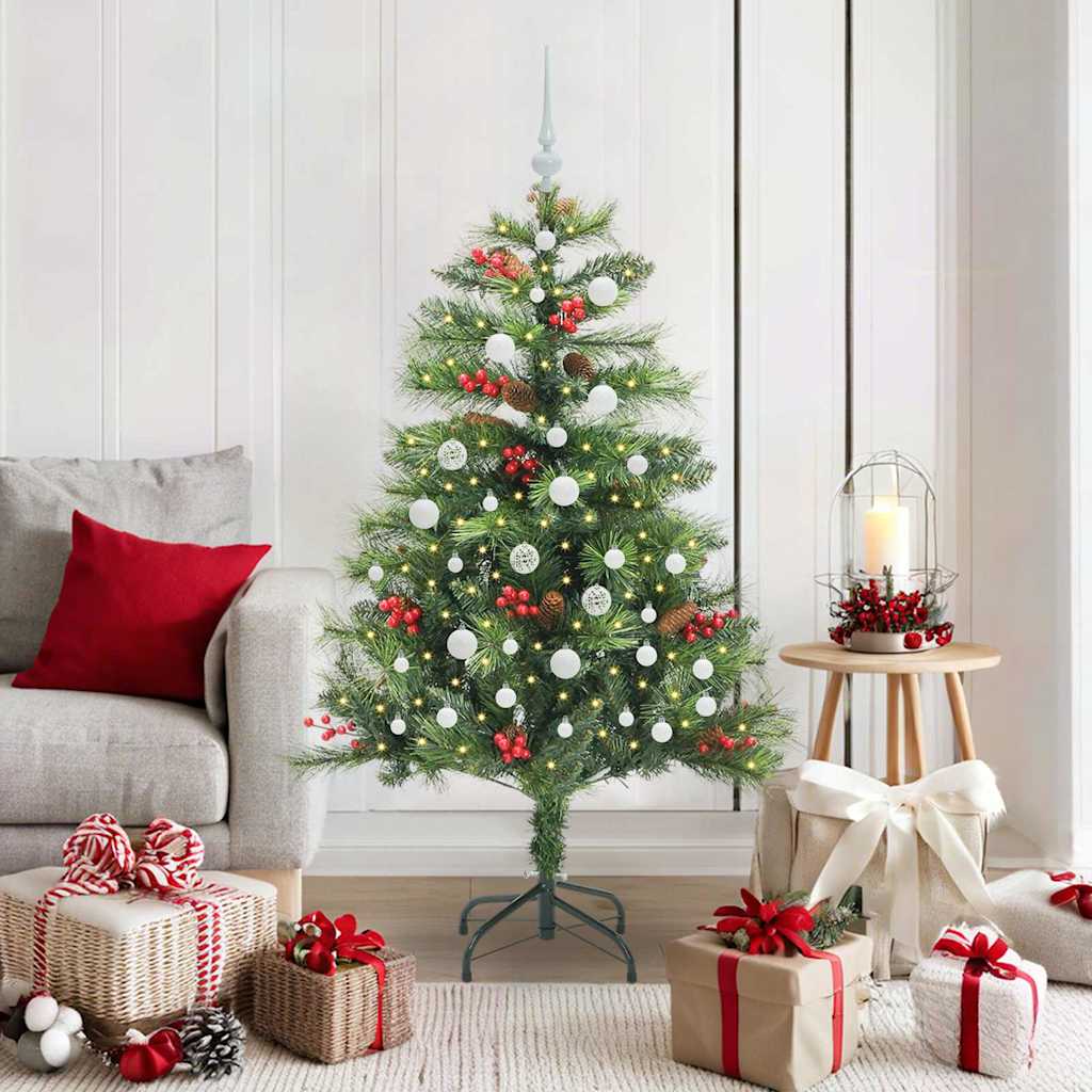 vidaXL Artificial Christmas Tree Green 150 cm PVC and Metal
