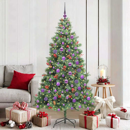 vidaXL Artificial Christmas Tree 300 LEDs Warm White PVC and Metal