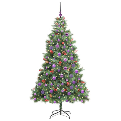 vidaXL Artificial Christmas Tree 300 LEDs Warm White PVC and Metal