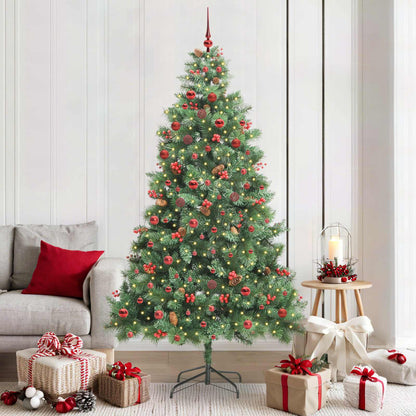 vidaXL Artificial Christmas Tree 300 LEDs Warm White PVC and Metal