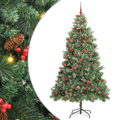 vidaXL Artificial Christmas Tree 300 LEDs Warm White PVC and Metal