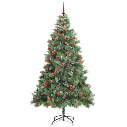 vidaXL Artificial Christmas Tree 300 LEDs Warm White PVC and Metal